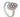 A modern, 18ct white gold, ruby & diamond set cluster ring.