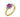 A modern, 18ct yellow gold, pink sapphire & diamond set, three stone ring
