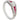 A modern, 18ct white gold, ruby & diamond set ring.