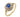 A modern, 18ct yellow gold, sapphire & rose cut diamond set cluster ring