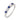 A modern, 18ct white gold, sapphire & dimaond set, five stone half eternity ring