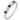 A modern, 18ct white gold, sapphire & diamond set, five stone half eternity ring.