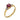 Ruby & Diamond Set Three Stone Ring