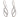 A pair of modern, 18ct white gold, diamond set drop earrings