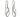 A pair of modern, 18ct white gold, diamond set drop earrings