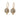 A pair of modern, 9ct yellow gold, aquamarine set cluster drop earrings