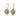 A pair of modern, 9ct yellow gold, aquamarine set cluster drop earrings