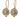 A pair of modern, 9ct yellow gold, aquamarine set cluster drop earrings