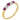 A modern, 18ct yellow gold, ruby & diamond set five stone ring