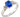 A modern, 18ct white gold, sapphire & diamond set three stone ring