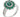 A modern, 18ct white gold, emerald & diamond set cluster ring.