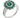 A modern, 18ct white gold, emerald & diamond set cluster ring.