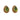 A pair of modern, 9ct yellow gold, peridot set, cord edged stud earrings