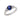 A modern, 18ct white gold, sapphire & diamond set, three stone ring