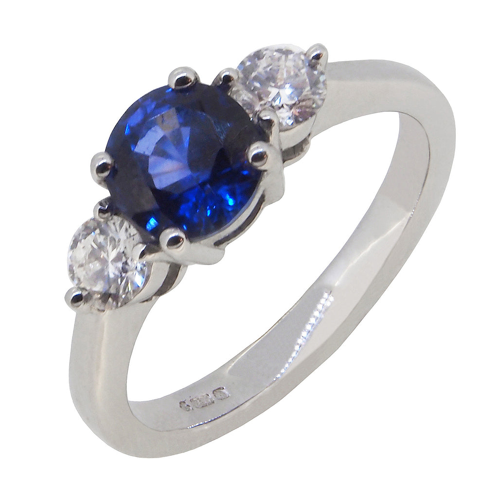 Sapphire & Diamond Set Ring