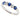 Pictured is a modern, 18ct white gold, sapphire & diamond set five stone ring