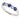 Pictured is a modern, 18ct white gold, sapphire & diamond set five stone ring