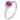 A modern, 18ct white gold, ruby & diamond set, three stone ring.