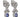 A pair of modern, 18ct white gold, tanzanite & diamond set drop earrings.
