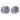 A pair of modern, 18ct white gold, tanzanite & diamond set cluster stud earrings