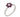 A modern, 18ct white gold, ruby & diamond set cluster ring