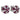 A pair of modern, 18ct white gold, ruby & diamond set, domed cluster stud earrings.