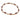 A modern, 9ct yellow gold, rhodolite garnet set bracelet