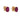 A pair of modern, 18ct yellow gold, ruby set stud earrings