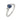 A modern, 18ct white gold, sapphire & diamond set three stone ring