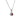 A modern, 18ct white gold, ruby & diamond set cluster pendant & chain
