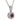 A modern, 18ct white gold, ruby & diamond set cluster pendant & chain.
