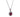 A modern, 18ct white gold, ruby & diamond set, oval cluster pendant & chain