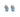 A pair of modern, 18ct white gold, aquamarine & diamond set stud earrings
