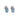 A pair of modern, 18ct white gold, aquamarine & diamond set stud earrings