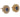 A pair of modern, 9ct yellow gold, sapphire & diamond set, cluster stud earrings