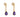 A pair of modern, 9ct yellow gold, amethyst set drop earrings