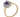 A modern, 9ct yellow gold, amethyst & diamond set cluster ring.