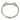 A modern, silver, horse style bangle