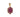 A modern, 9ct yellow gold, ruby set cluster pendant