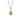A modern, silver, peridot set pendant & chain