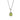 A modern, silver, peridot set pendant & chain