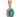 A modern, 18ct yellow & white gold, emerald & diamond set cluster pendant