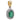 A modern, 18ct yellow & white gold, emerald & diamond set cluster pendant