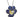 A modern, silver, white sapphire & enamel set pansy pendant & chain