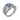A modern, Art Deco Style, 14ct white gold, tanzanite & diamond set ring