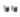 A pair of modern, 18ct white gold, sapphire & diamond set cluster stud earrings