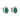A pair of modern, 18ct white gold, emerald & diamond set stud earrings