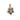 A modern, 9ct yellow gold, sapphire & diamond set, six stone pendant