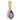 A modern, 9ct yellow gold, amethyst set pendant.