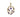 A modern, 9ct yellow gold, sapphire set pendant